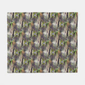 Couverture Polaire Cute Bullfrog Visage Animal Nature Motif (Devant (Horizontal))