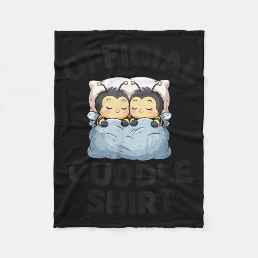 Couverture Polaire Cute Bumble Bee Couple Cuddle  (Devant)