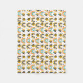 Couverture Polaire Cute Bumble Bee et Rainbows Motif (Devant)