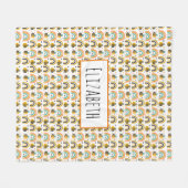 Couverture Polaire Cute Bumble Bee et Rainbows Motif (Devant (Horizontal))