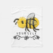 Couverture Polaire Cute Bumblebee Bee Yourself  (Devant)