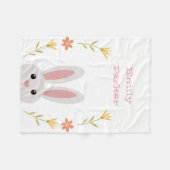 Couverture Polaire Cute Bunny Blanche-Toison personnalisée (Devant (Horizontal))