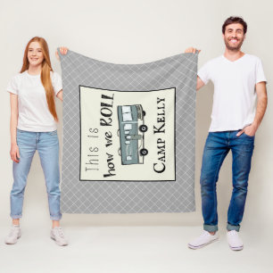 Couverture Polaire Cute Camping RV "C'est comme ça que nous roulons" 