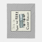 Couverture Polaire Cute Camping RV "C'est comme ça que nous roulons"  (Devant)