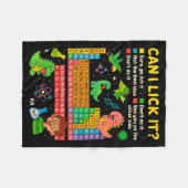 Couverture Polaire Cute Can I Lick It Dino Periodic Table Science Hum (Devant (Horizontal))
