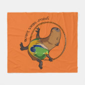 Couverture Polaire Cute Capybara Rhythmic Gymnastics Hoop Cartoon (Devant (Horizontal))