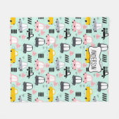 Couverture Polaire Cute Cars Blanche polaire, Moyen (Devant (Horizontal))