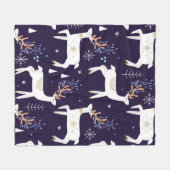 Couverture Polaire Cute cartoon deer seamless pattern, nursery backgr (Devant (Horizontal))