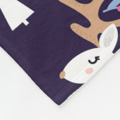 Couverture Polaire Cute cartoon deer seamless pattern, nursery backgr (Coin)