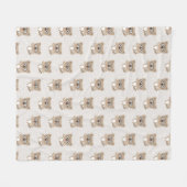 Couverture Polaire Cute Cartoon Raccoons Winter Pattern (Devant (Horizontal))