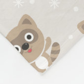 Couverture Polaire Cute Cartoon Raccoons Winter Pattern (Coin)