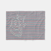 Couverture Polaire Cute Cat and Plaid Pattern (Devant (Horizontal))