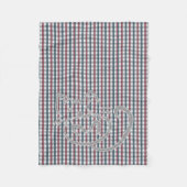Couverture Polaire Cute Cat and Plaid Pattern (Devant)