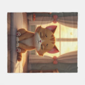 Couverture Polaire Cute cat - just need a moment (Devant (Horizontal))