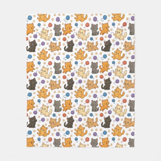 Couverture Polaire Cute Cat Pattern (Devant)