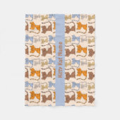 Couverture Polaire Cute Cats Blanche en polaire pour Chats (Devant)