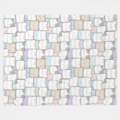 Couverture Polaire Cute Cats Blanche polaire (Devant (Horizontal))