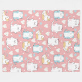Couverture Polaire Cute Cats Blanche polaire (Devant (Horizontal))