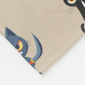 Couverture Polaire Cute Cats & Couteaux Blanche polaire (Coin)