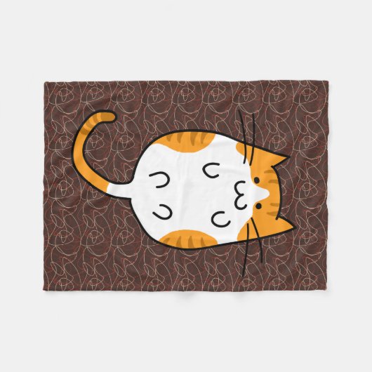 Couverture Polaire Cute chat (Devant (Horizontal))