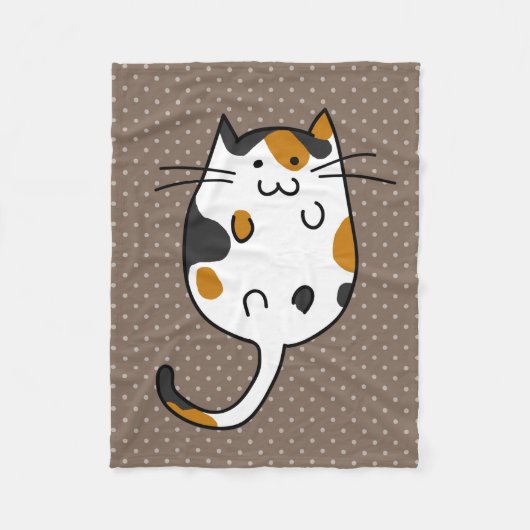 Couverture Polaire Cute chat (Devant)