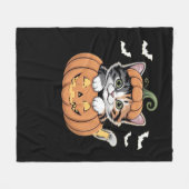 Couverture Polaire Cute chaton Halloween dans un T-shirt classique Ci (Devant (Horizontal))