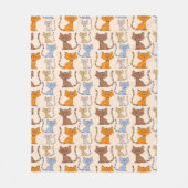 Couverture Polaire Cute Chats colorés Blanche polaire (Devant)
