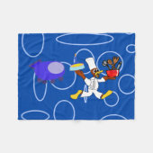 Couverture Polaire Cute Chef Ducky Kazoo Blue Cercles (Devant (Horizontal))