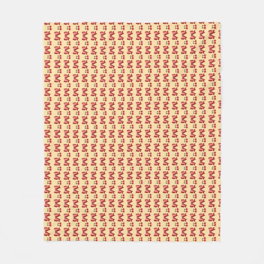 Couverture Polaire Cute Cherry Bow Seamless Pattern Pink Aesthetic Ka (Devant)