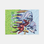 Couverture Polaire Cute Cheval Vintage Maman Bébé (Devant (Horizontal))