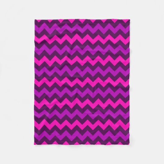 Couverture Polaire Cute Chevrons Violets Rose Petite Blanche En Toiso (Devant)