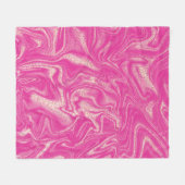 Couverture Polaire Cute Chic girly Pink or Marbre Fleece Blanket (Devant (Horizontal))