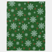 Couverture Polaire Cute Chic Modern Snowflakes Motif de Noël (Devant)