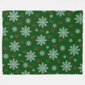 Couverture Polaire Cute Chic Modern Snowflakes Motif de Noël (Devant (Horizontal))