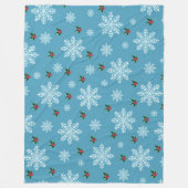 Couverture Polaire Cute Chic Modern Snowflakes Motif de Noël (Devant)