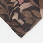 Couverture Polaire Cute Chien Poméranien Rose Floral (Coin)