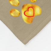 Couverture Polaire Cute chien, tournesol et Pâtes d'or Blanche polair (Coin)