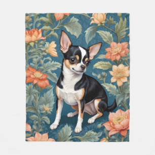 Couverture Polaire Cute Chihuahua William Morris Inspiré Floral