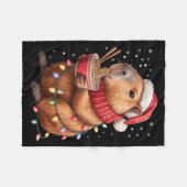 Couverture Polaire Cute Christmas Capybara With Ramen Bowl Holiday Te (Devant (Horizontal))