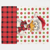 Couverture Polaire Cute Christmas Cartoon duck (Devant (Horizontal))
