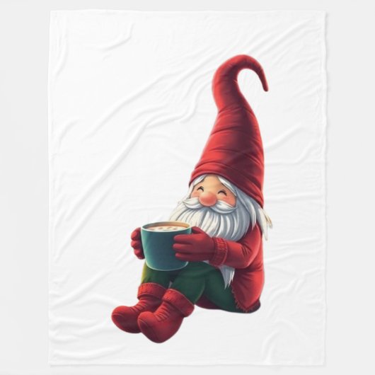 Couverture Polaire Cute Christmas gnome (Devant)