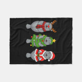 Couverture Polaire Cute Christmas Manatee Shirt, Holiday Manatee Sant (Devant (Horizontal))