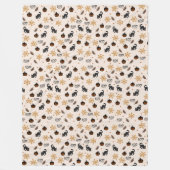 Couverture Polaire Cute Citrouille Chat Noir Halloween Motif (Devant)