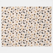 Couverture Polaire Cute Citrouille Chat Noir Halloween Motif (Devant (Horizontal))