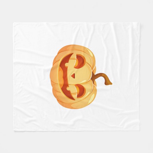 Couverture Polaire Cute Citrouille Jack-o'-lantern Turtle Mer Hallowe (Devant (Horizontal))