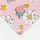 Couverture Polaire Cute Coquette Fraises Rose Fruit Fleur Faisée Fais (Coin)
