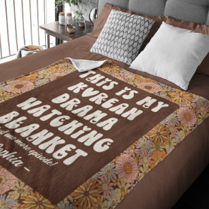 Couverture Polaire Cute Coréen Drama Regarder Floral Super