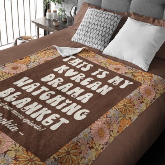 Couverture Polaire Cute Coréen Drama Regarder Floral Super