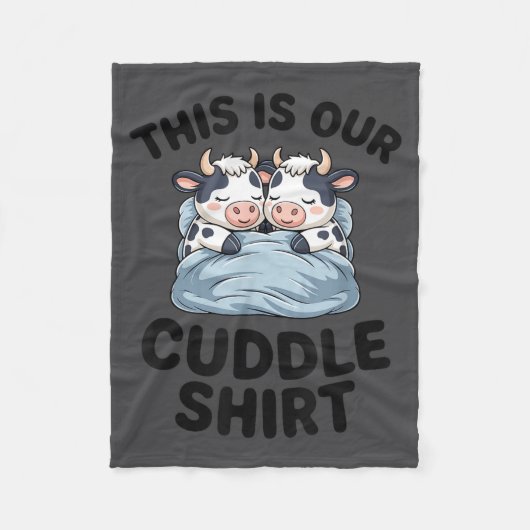 Couverture Polaire Cute Cow Couple This Is Our Cuddle  (Devant)