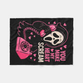 Couverture Polaire Cute Creepy Horror Make My Heart Scream Valentine’ (Devant (Horizontal))